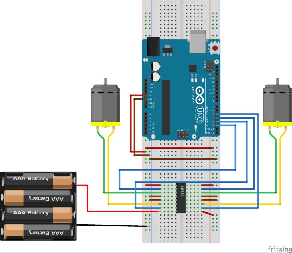 Arduino: How to Control Dual DC Motors with L293D IC Motor Driver