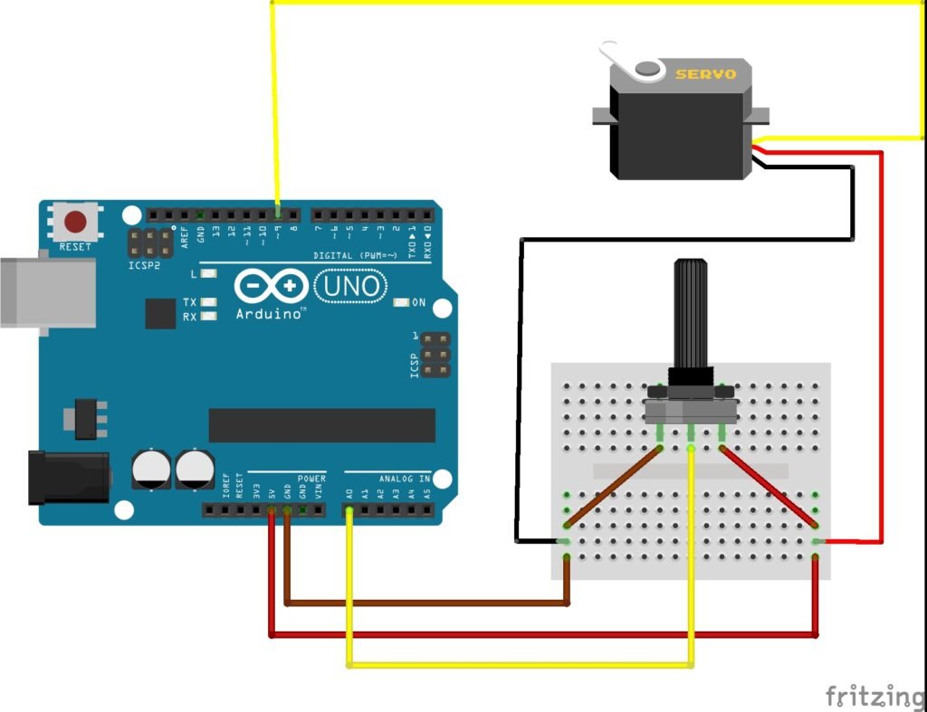Arduino: How to Control a Servo Motor with Potentiometer